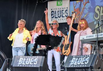 (Kitchener Blues Festival)  L - R: Dale Anne Brendon, Sarah Smith, Cheryl Lescom, Alison Dale & Chuckee Zehr
