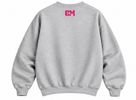 He Loves Me (Not) - Pink Logo Gray Crewneck