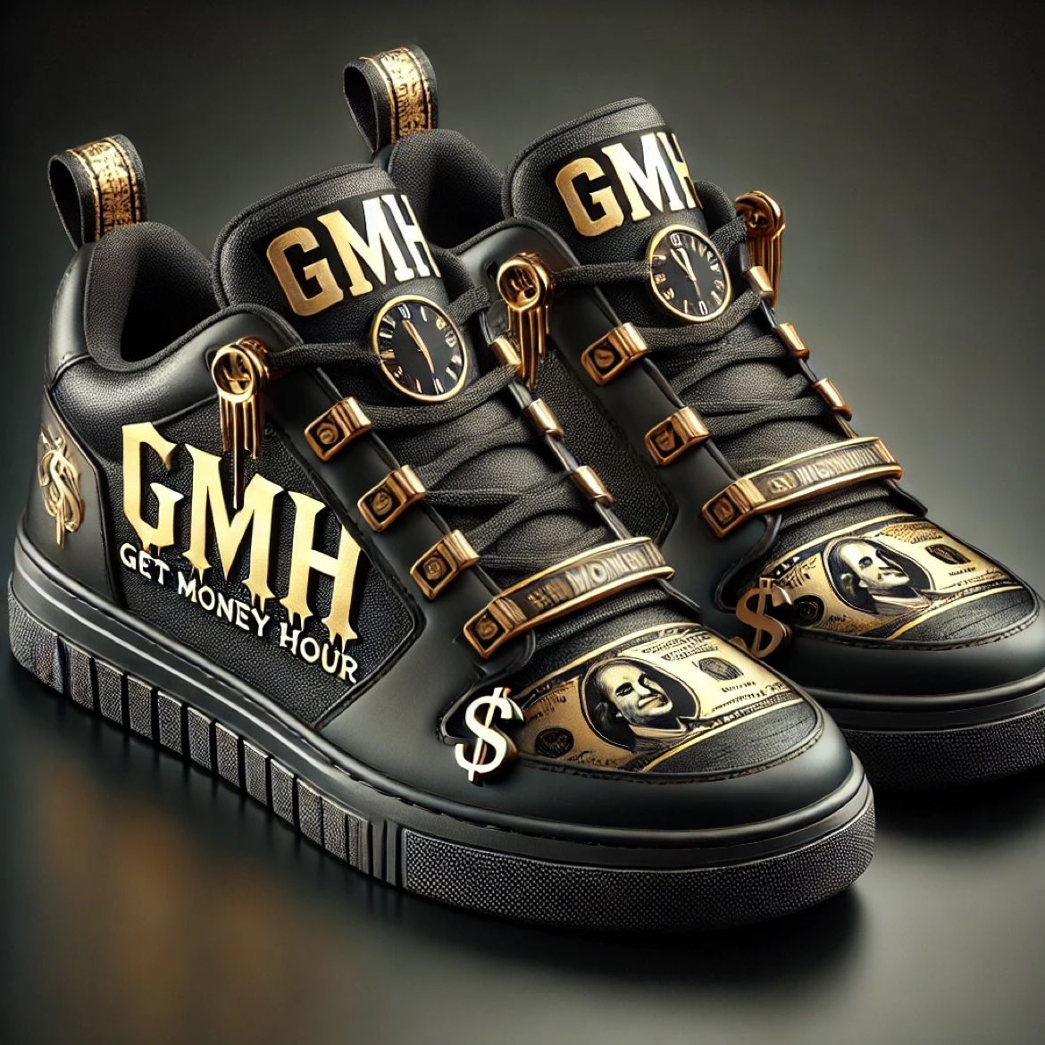 GMH Black Lowtop Sneakers