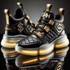 GMH Black Quilted Sneakers