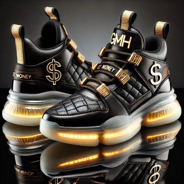 GMH Black Quilted Sneakers