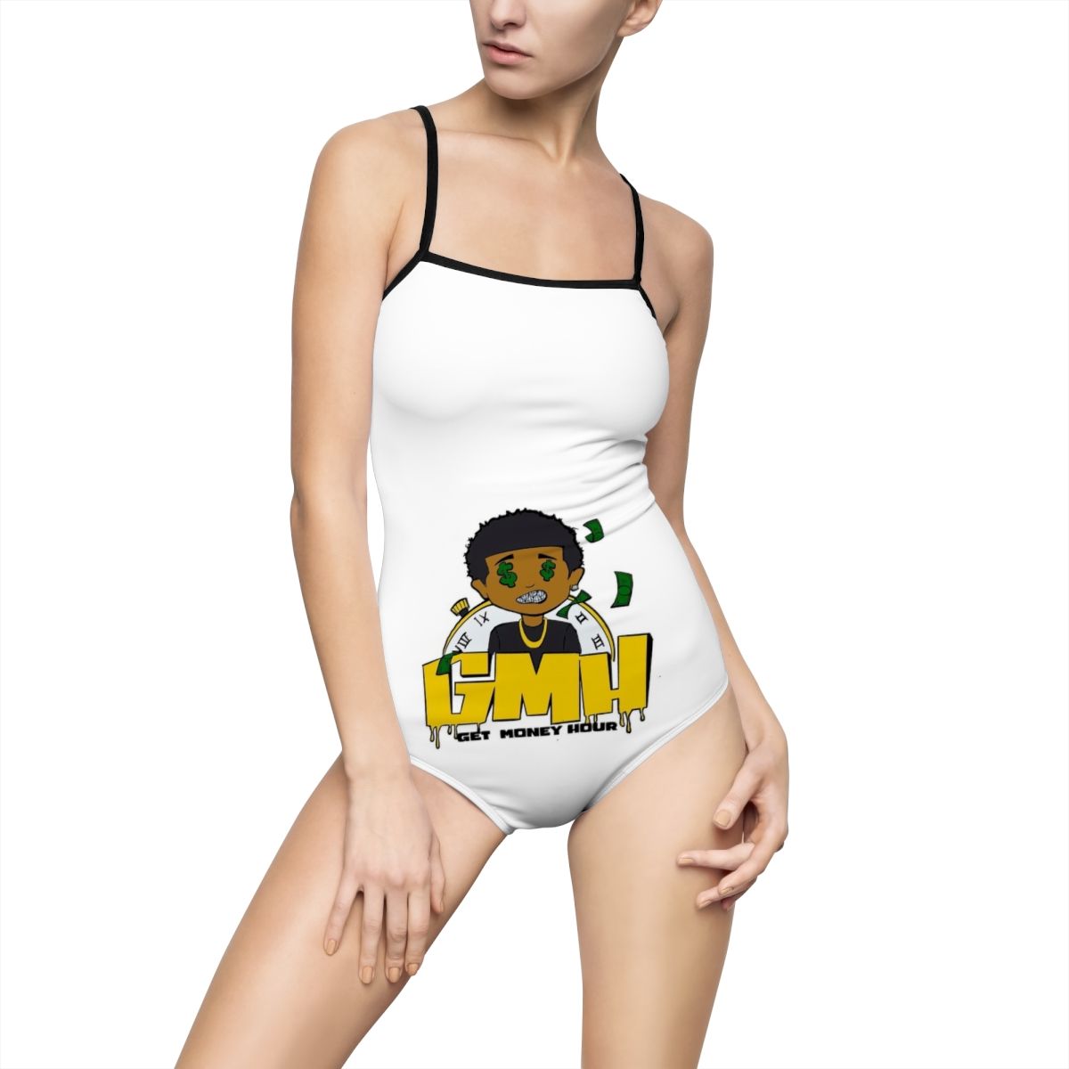 GMH Black & Gold One-Piece Swimsuit