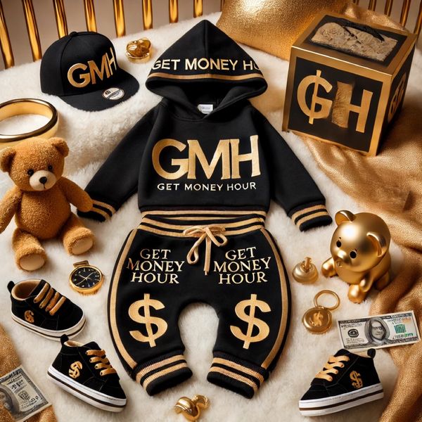 GMH Kids Black & Gold Hoodie Set