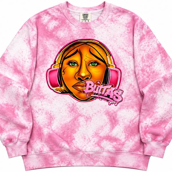 Buttas Face Art/Logo Sweatshirt