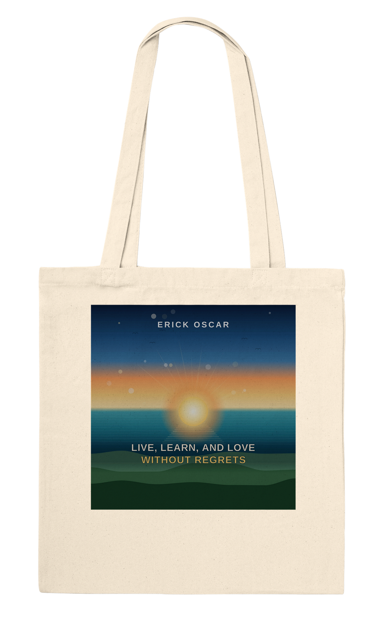 Live, Learn, and Love Without Regrets - Tote bag