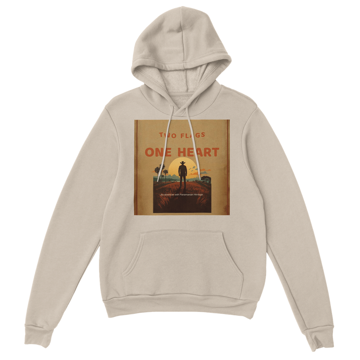 Two Flags, One Heart - Classic Unisex Pullover Hoodie