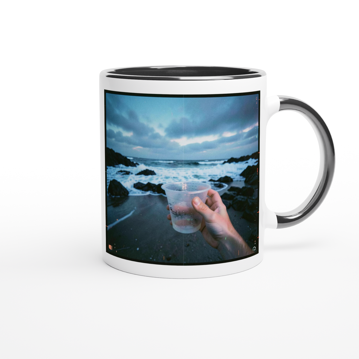 Coastline (With a Blacked-Out Heart) - Ceramic Mug
