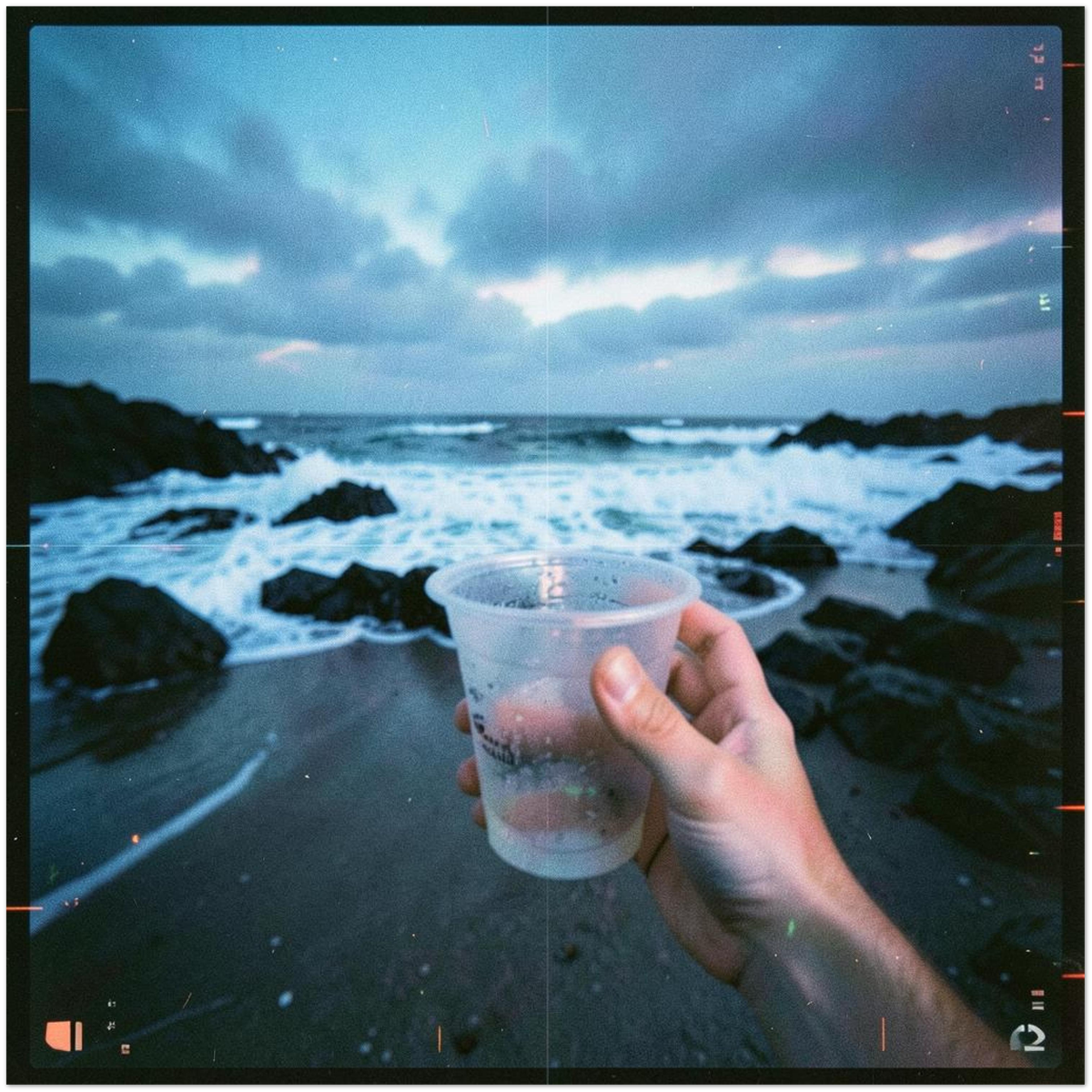 Coastline (With a Blacked-Out Heart) - Fine Art Poster