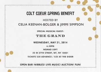 Colt Coeur Spring Benefit - May 21, 2014
