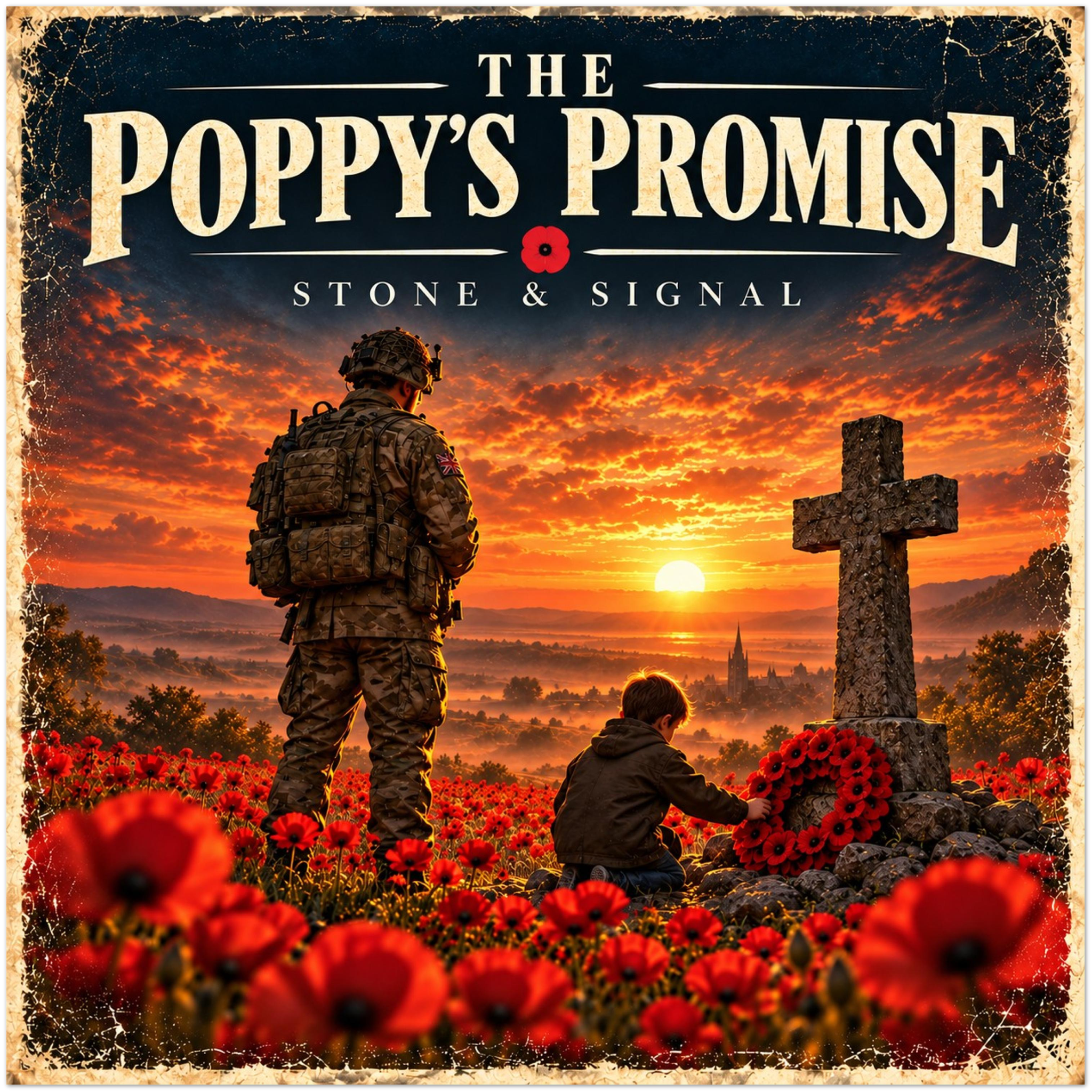 Poppy Glass Tile The Poppy's Promise by Sabre & Stone - DistroKid