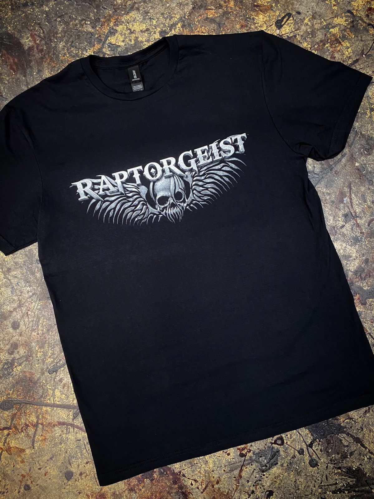 Pewter Winged Skull T Shirt