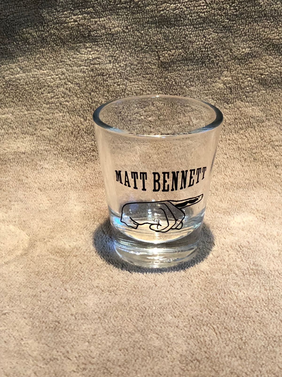 Mustache Logo Shot Glass