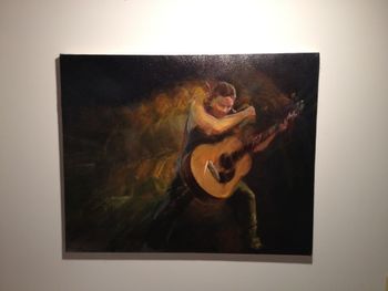 Oil Painting of Michael Hedges "In Motion"  by David Tingler

