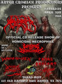Flesh Hoarder, Whore of Bethlehem, Warhead Wrex, Fatal Descent, Decrypting Humanity,  Stitched Up, Negotiated Silence