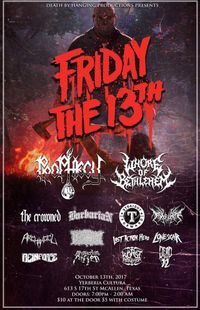 Friday the 13th: Prophecy, Whore of Bethlehem, the Crowned, Barbarian, and more
