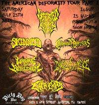 Defeated Sanity (Germany), Carnivore Diprosopus (Columbia), Skinned (Colorado), Whore of Bethlehem, Images of Violence, Cathexis