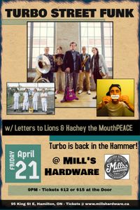 Turbo Street Funk w/ Letters to Lions & Hachey The MouthPEACE