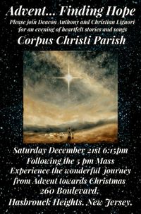 Corpus Christi parish presents... Advent... Finding Hope
