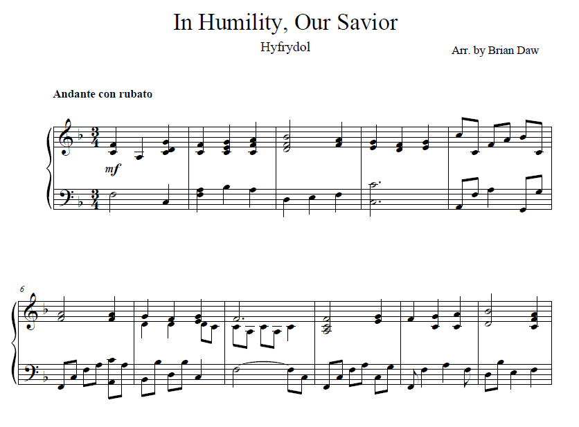 In Humility, Our Savior