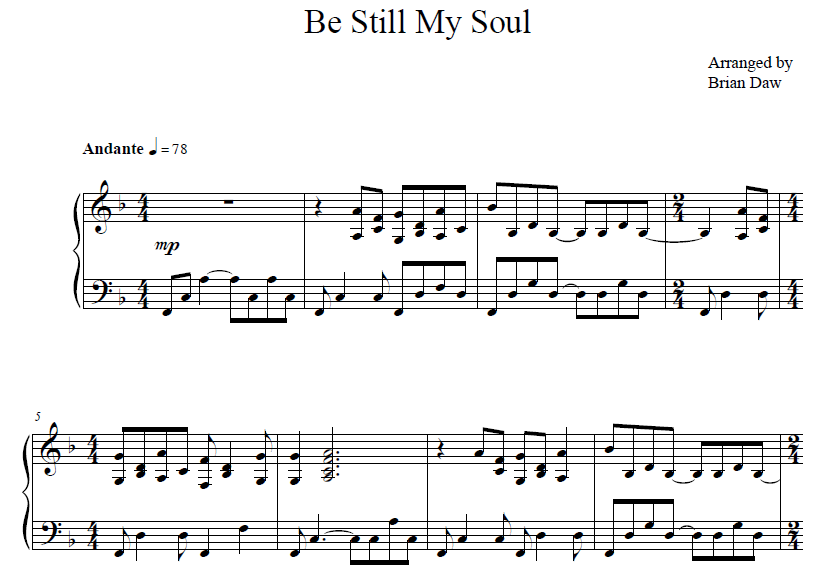 Be Still My Soul