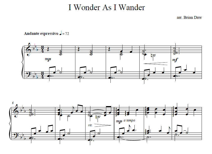 I Wonder as I Wander