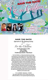 Concert Opera Arts/Palm Springs/Steinway Society