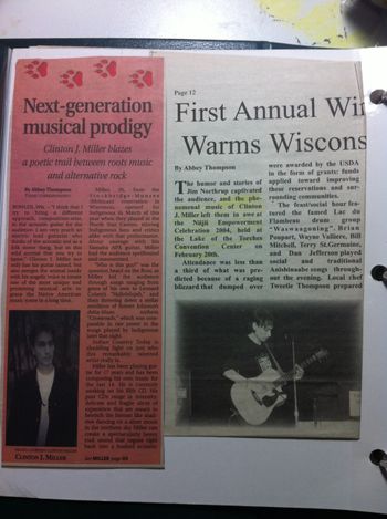 First Full Article for "Indian Country Today" By. Abbey Thompson/2003

