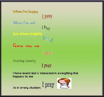 In every situation, I pray
