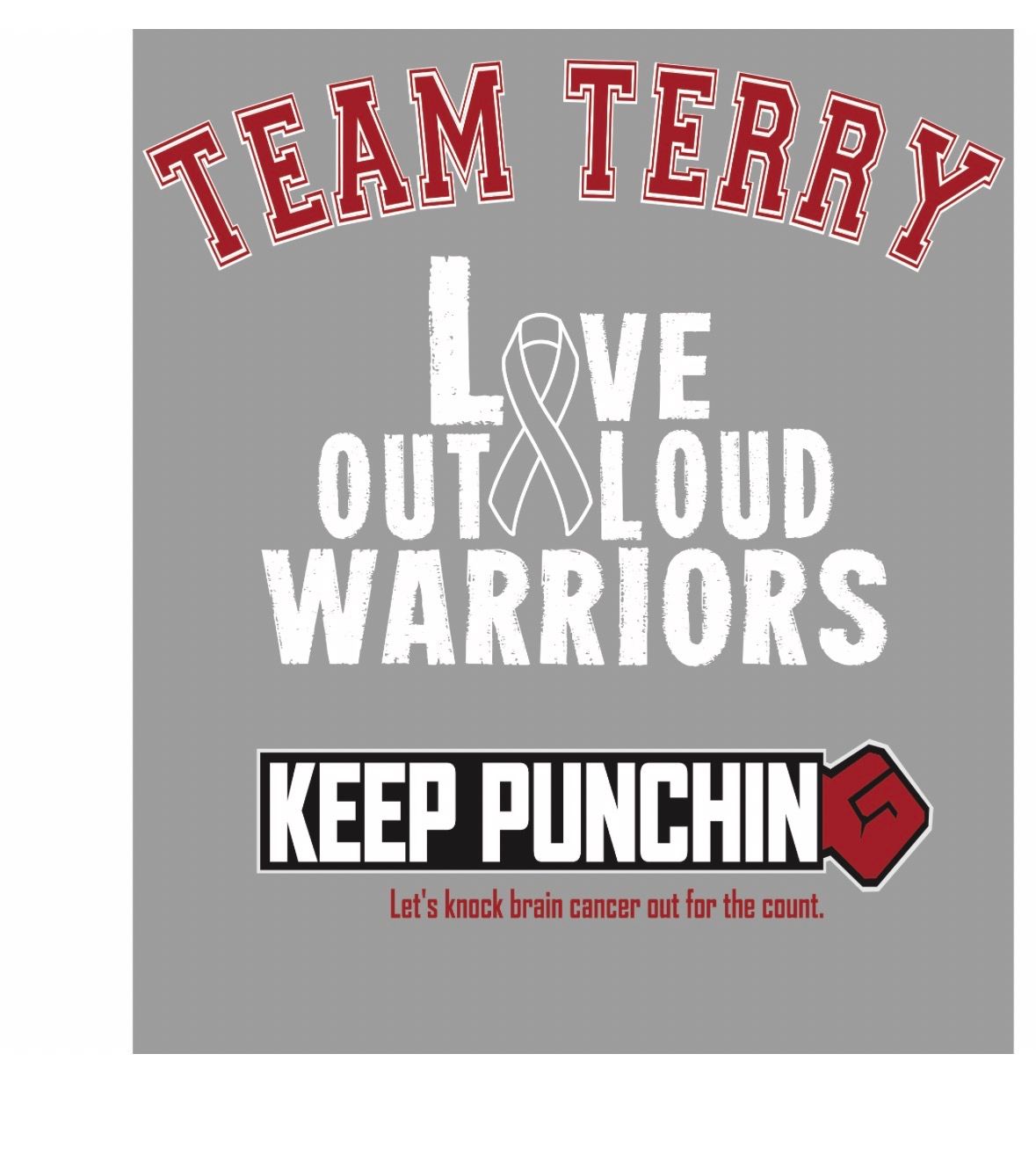 Keep Punching 5K Terrys Love Out Loud Warriors T-shirt