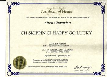Happy is a Champion!
