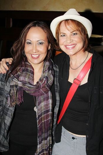 With Deirdre Lovejoy at a party
