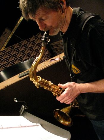 Tom during the recording sessions for the CD
