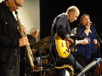 With Lyle Link guesting on soprano sax at the 2015 Takoma Park Jazz Brawl
