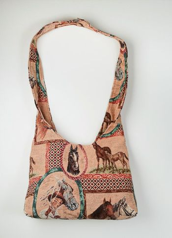 Horse themed tapastry bag
