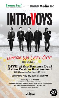 INTRoVOYS - Hemet, CA Album Launch Concert
