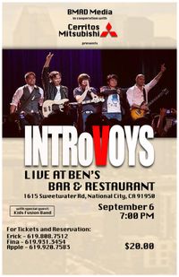 INTRoVOYS Live at Ben's Bar and Restaurant