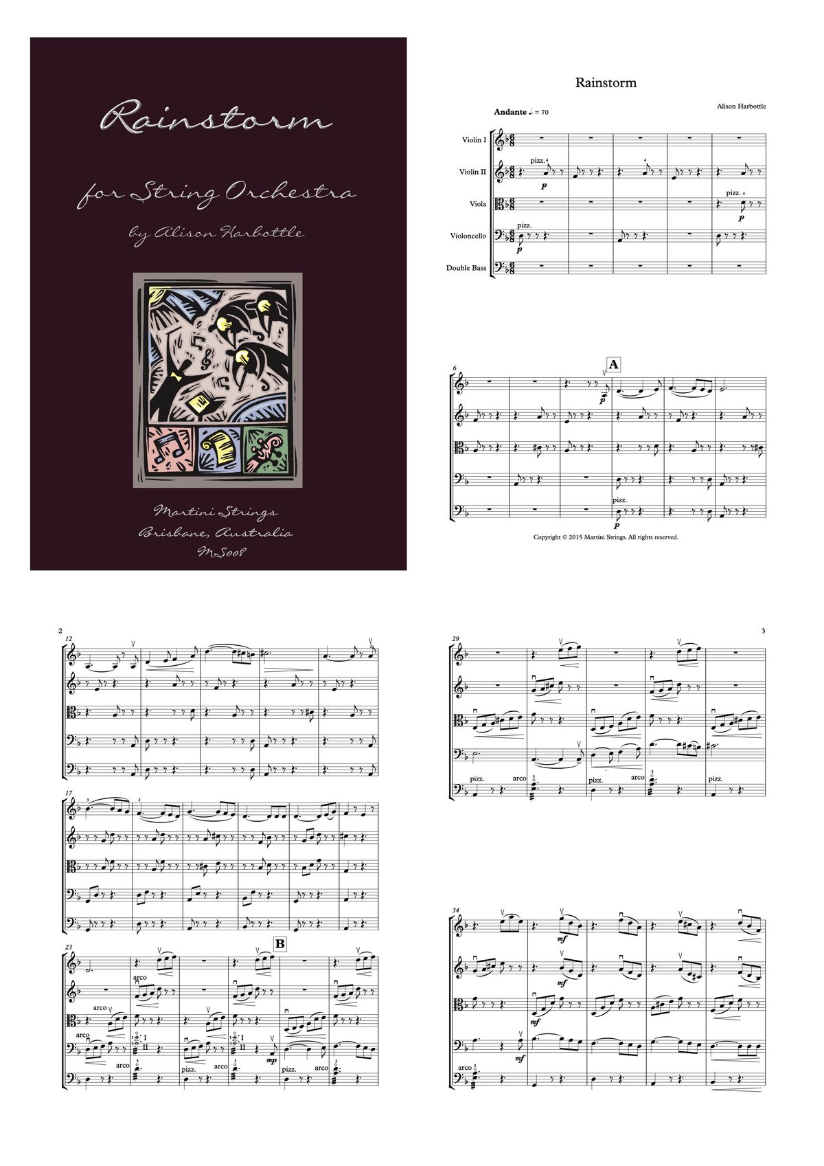 "Rainstorm" for String Orchestra - Digital download - Grade 3