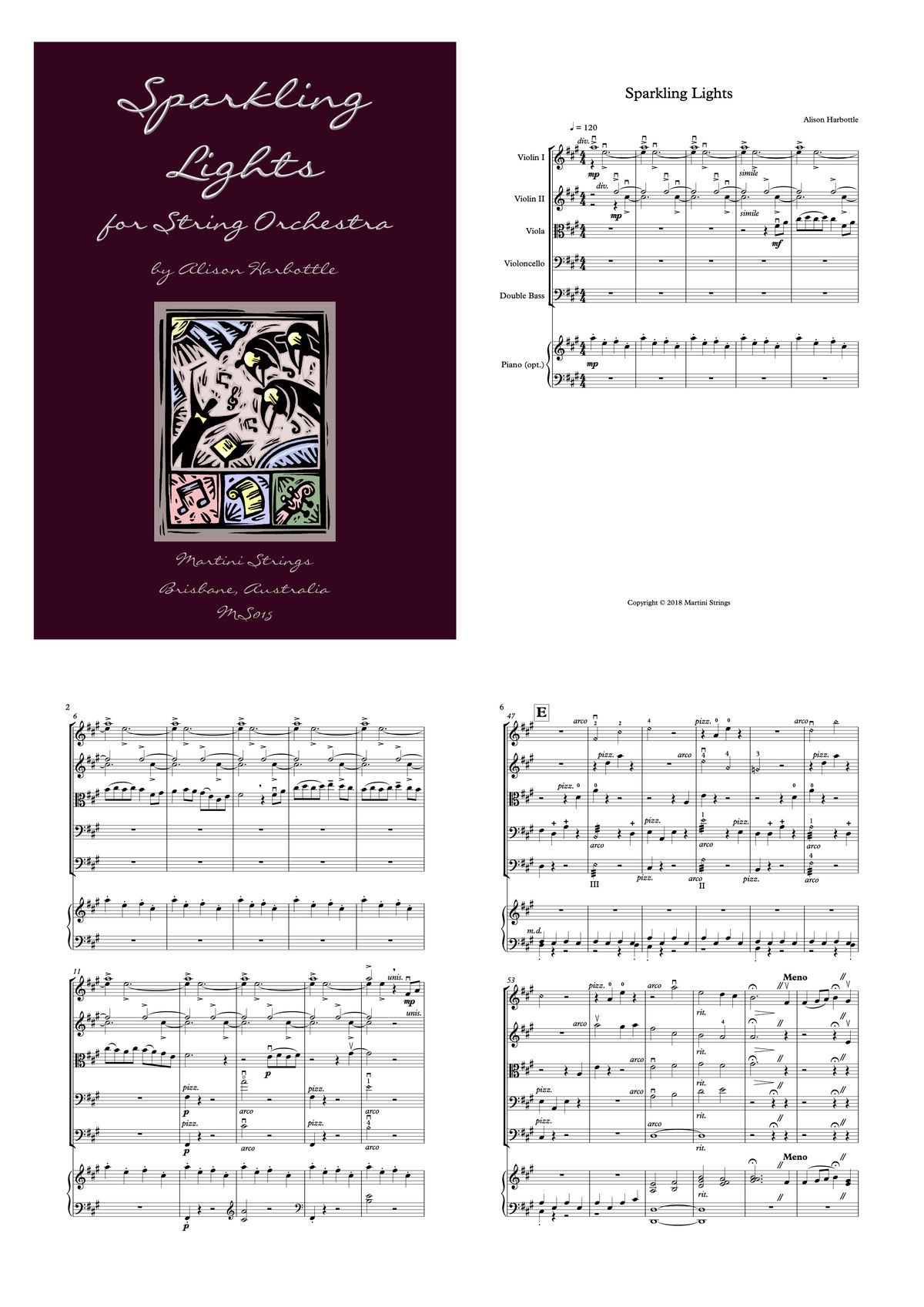 "Sparkling Lights" for String Orchestra - Digital download - Grade 2.5