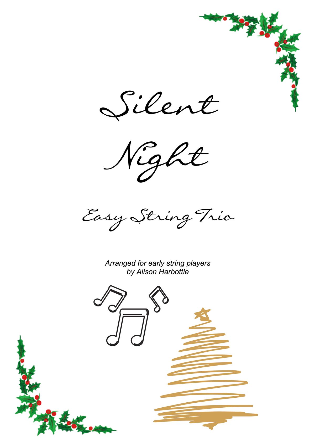 Silent Night - easy string trio (digital download)