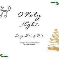 O Holy Night - easy string trio (digital download)