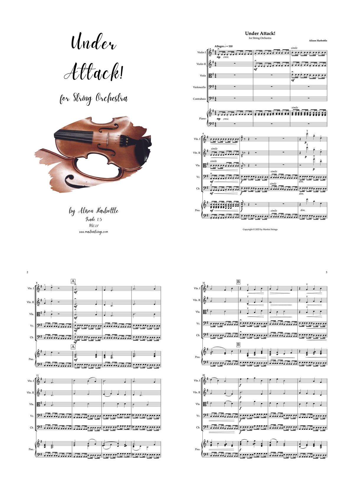 **NEW!!** "Under Attack!" for String Orchestra - Digital Download - Grade 1.5