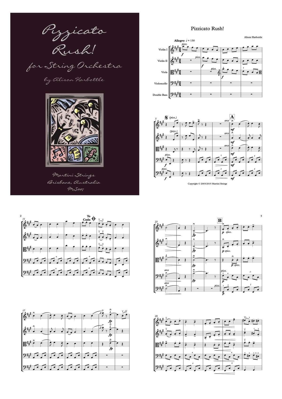 "Pizzicato Rush!" for String Orchestra - Digital download - Grade 3