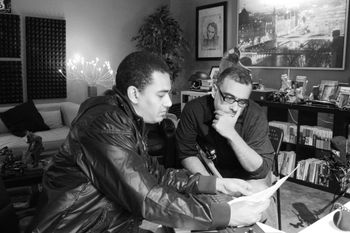 Ehab Medhat and Ahmed Hakeem working on Hope lyrics
