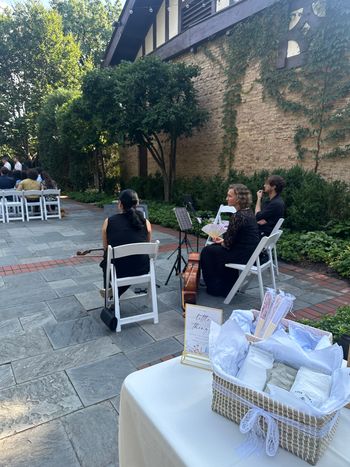 String quartet at Community House Winnetka. A beautiful North Shore setting for an afternoon of live music and celebration.
