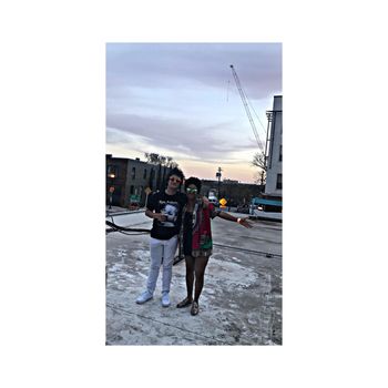 Kian with Julia Haile (lead singer in Hi-LUX) SXSW 2018
