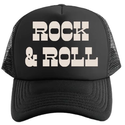 PRE-ORDER Black Rock and Roll Trucker Hat