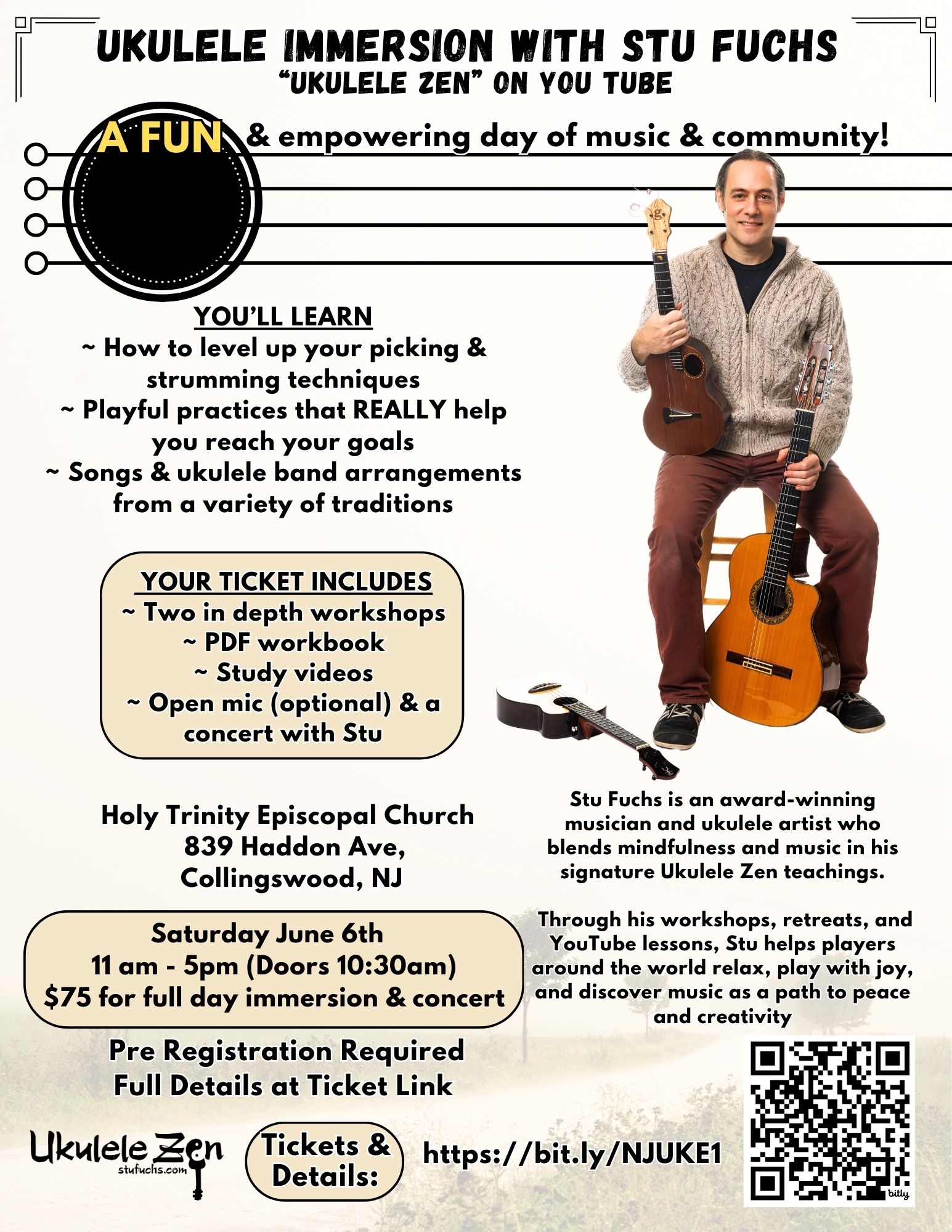 Ukulele Immersion Day! Collingswood, NJ @ Holy Trinity Episcopal
