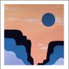 Canyon, blue — 12x12 acrylic on paper