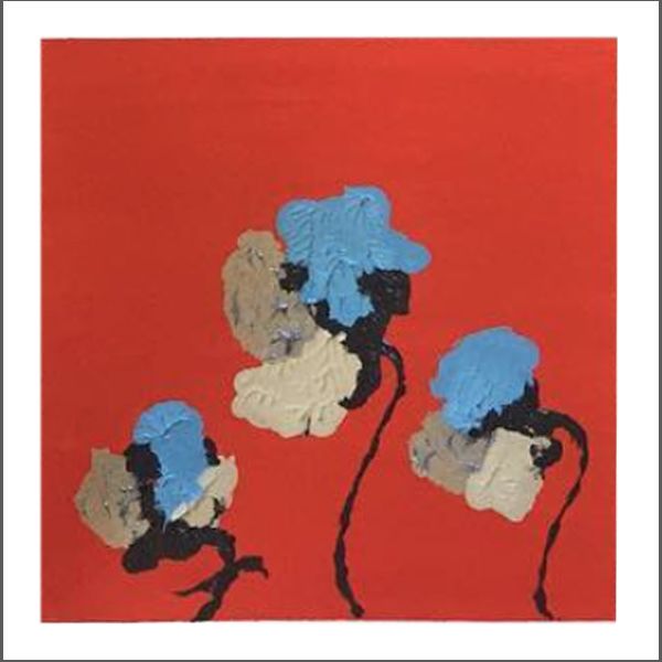 Brain Flower 6 – 12x12 acrylic on paper