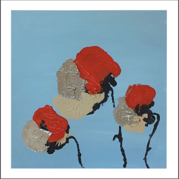 Brain Flower 3 – 12x12 acrylic on paper